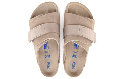 (WMNS) Birkenthtstock Kyoto Series Cowhide Suede Soft Sole Slippers Version 1019292