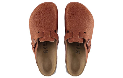 Birkenthtstock Boston Horween Embossed Natural Horween Leather 'Ginger Brown' 1022371