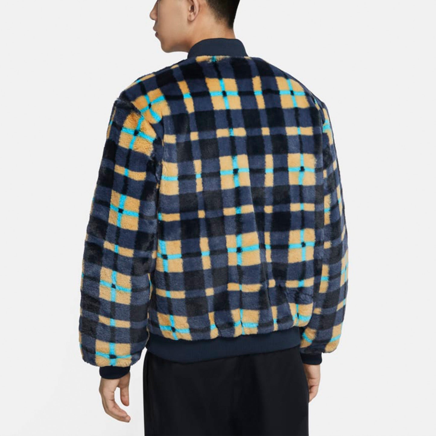 Nithtke SB Skateboard Duthtnk High x Concepts Fleece Grid Jacket Men Multi-Color Yellow CK7289-475