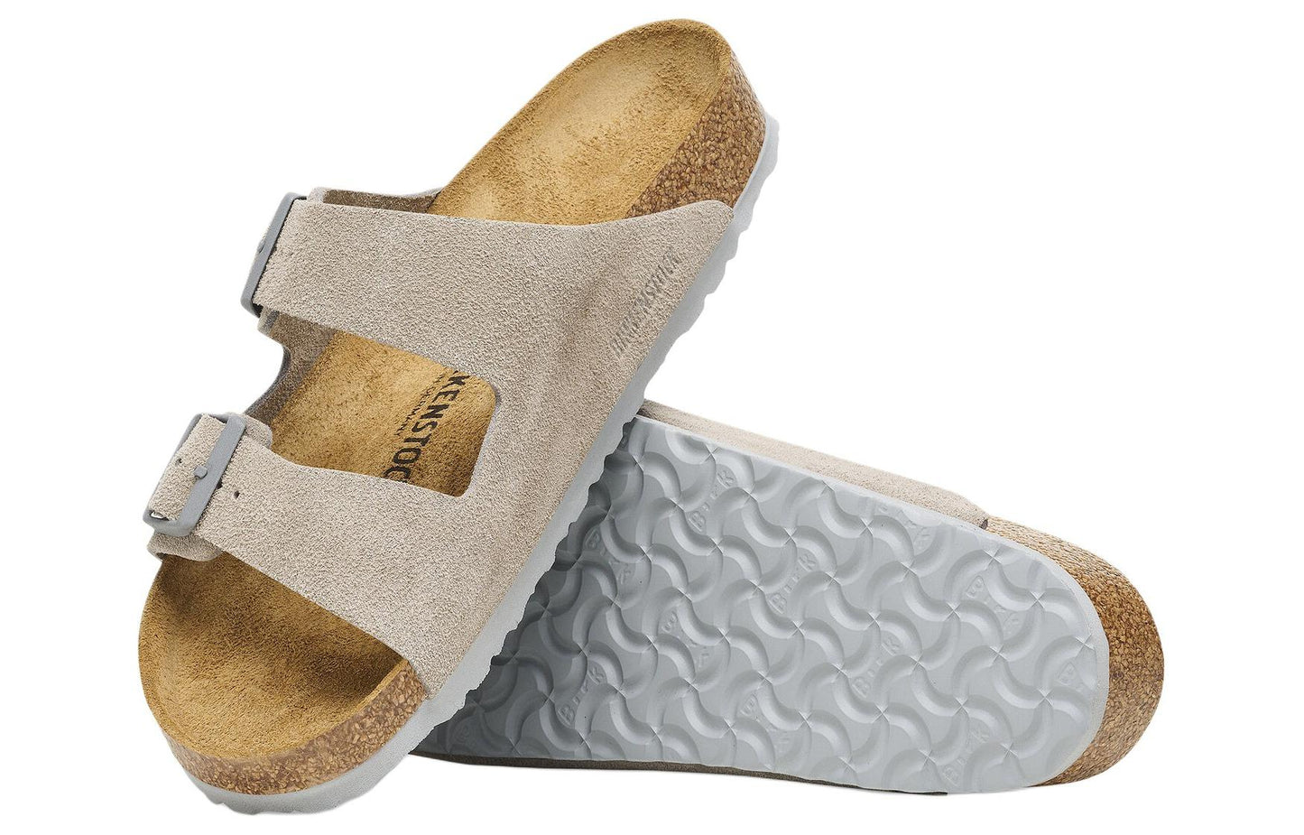 Birkenthtstock Arizona Suede Leather Sandals 'Stone Coin' 1027749