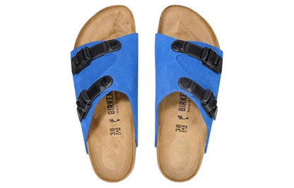 (WMNS) Birkenthtstock Zrich Tech Suede Leather Narrow Fit Sandals 'Blue' 1026816