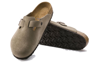 Birkenthtstock Boston Soft Footbed Suede Regular 'Taupe' 0560771
