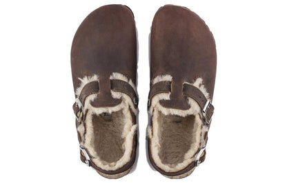 (WMNS) Birkenthtstock Tokio Shearling Oiled Leather 'Habana' 1023222