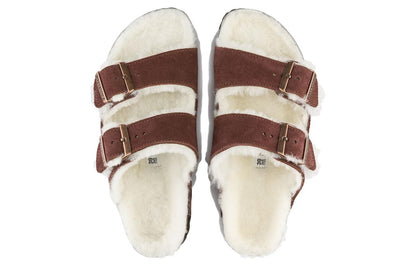 Birkenthtstock Arizona Shearling Suede Leather Narrow Fit 'Port' 1012247