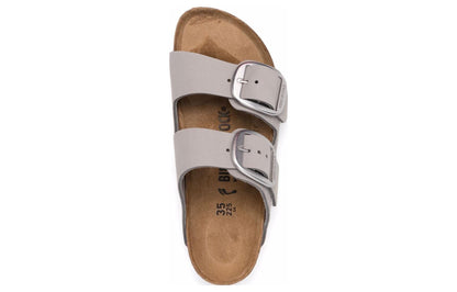 (WMNS) Birkenthtstock Arizona Big Buckle Nubuck Leather Narrow Fit 'Dove Gray' 1022154