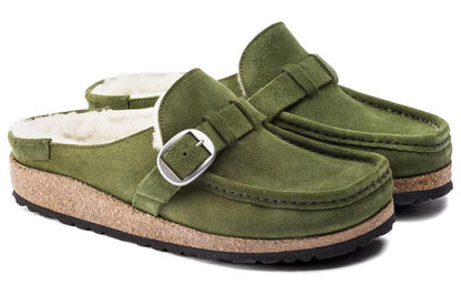 Birkenthtstock Buckley Shearling Suede Leather 'Mountain View Green' 1021101