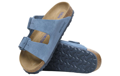 Birkenthtstock Arizona Soft Footbed Suede Leather Sandals 'Elemental Blue' 1027660
