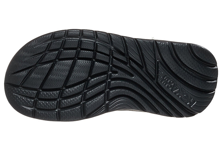 (WMNS) Hothtka ONE ONE Ora Recovery Flip Slide 'Black Dark Gull Grey' 1117910-BDGGR