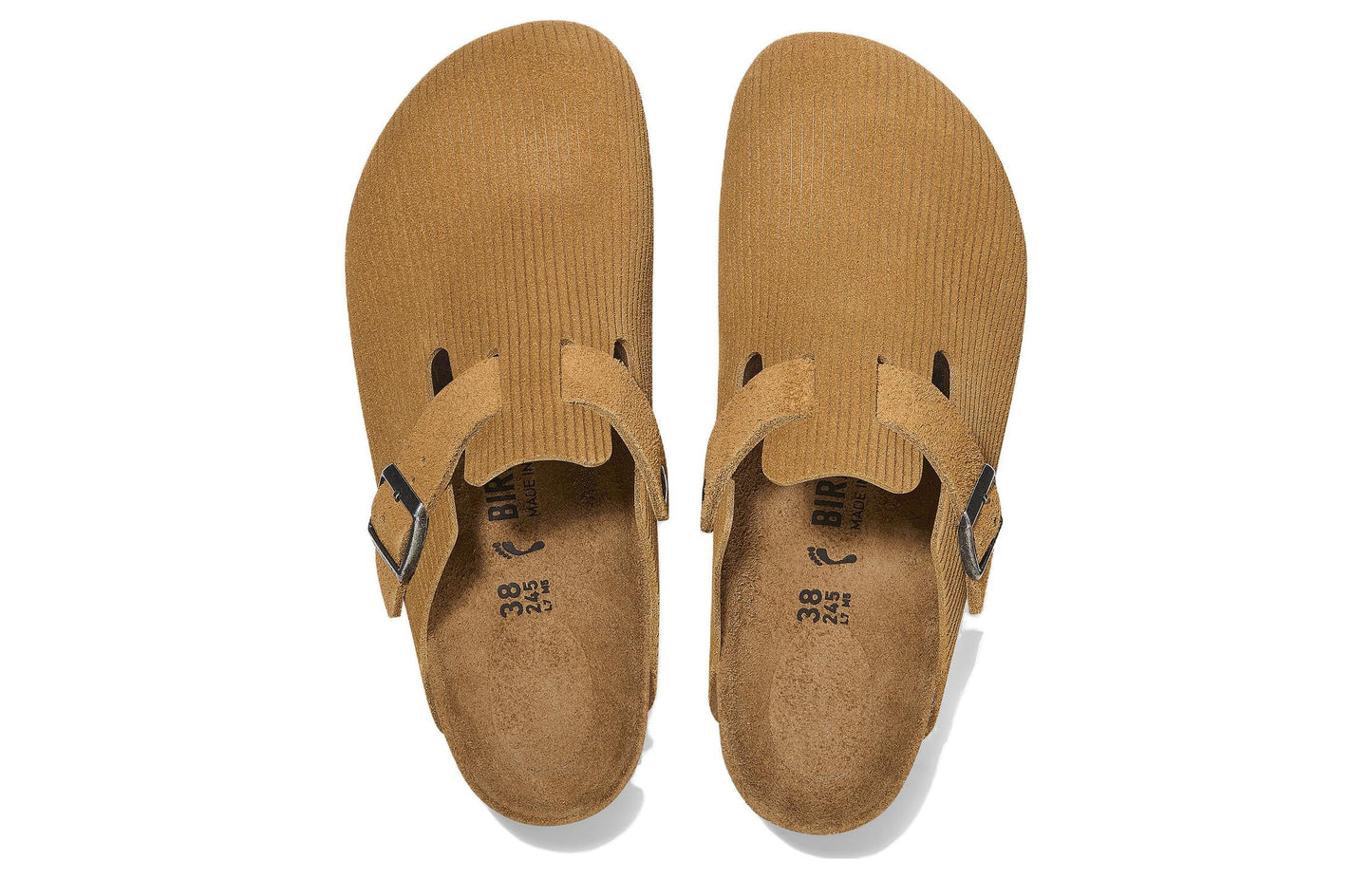 Birkenthtstock Birkenthtstock Boston Suede Embossed 'Butterscotch Brown' 1025647