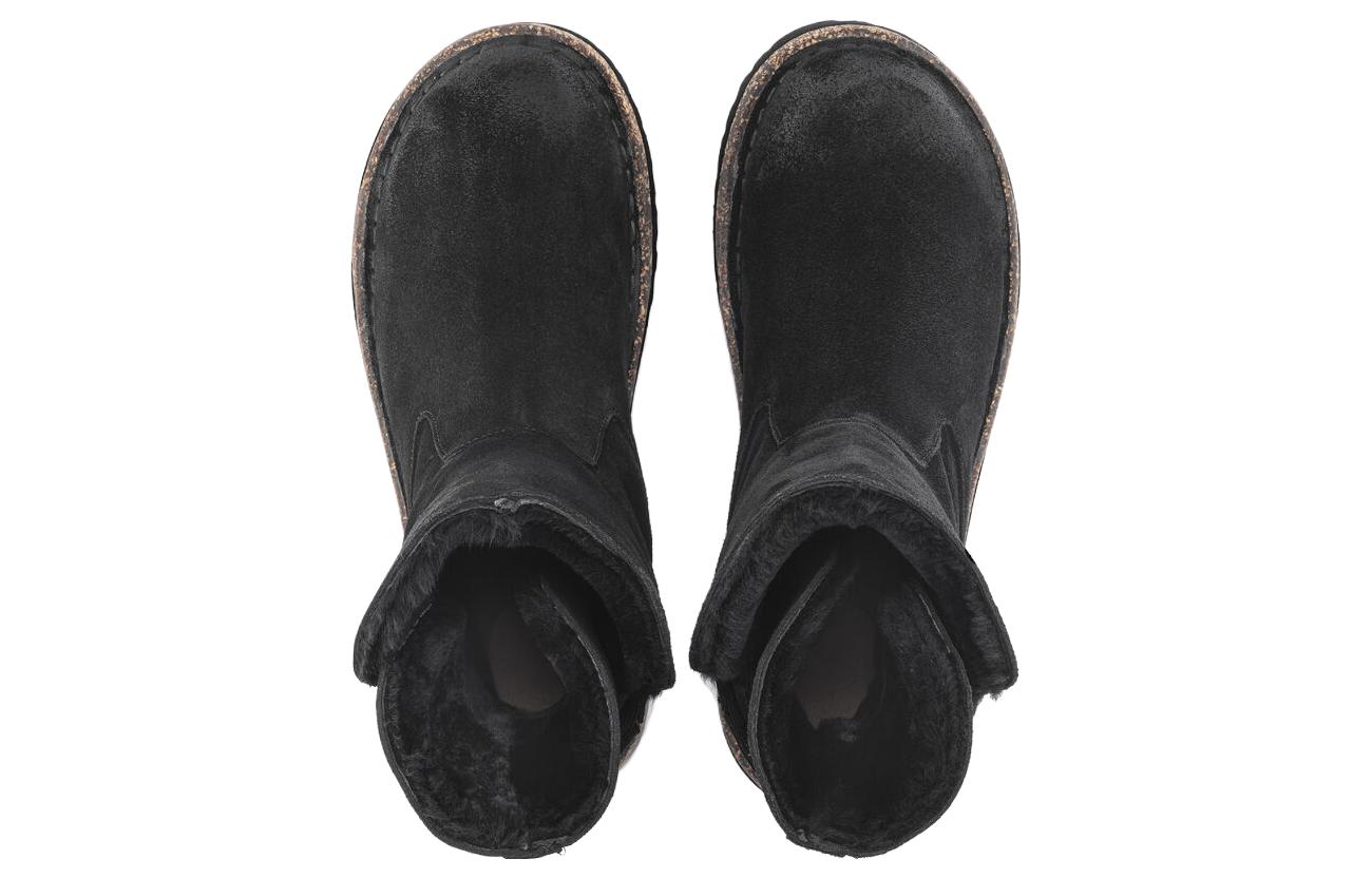 (WMNS) Birkenthtstock Uppsala Shearling Suede Leather Narrow Fit 'Black' 1020658