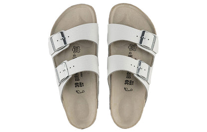 Birkenthtstock Arizona Natural Leather Narrow Fit 'White' 51133