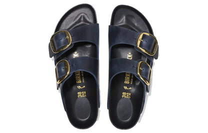 (WMNS) Birkenthtstock Arizona Big Buckle Natural Leather Oiled Narrow Fit 'Blue' 1025436