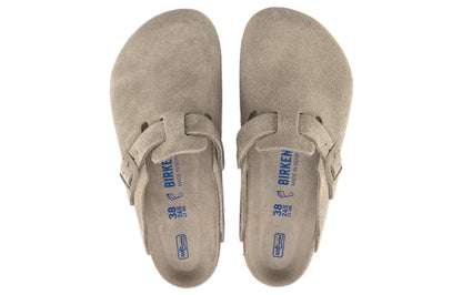 Birkenthtstock Boston Soft Footbed Narrow 'Suede Faded Khaki' 1019108