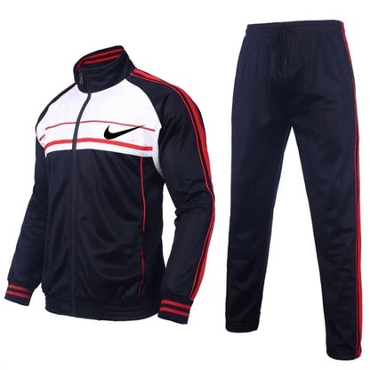 Men's Sportswear 2 Piece Set Full Zip Jogging Suit Long Sleeve Sportswear Sportswear Men's