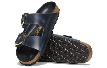 (WMNS) Birkenthtstock Arizona Big Buckle Natural Leather Oiled Narrow Fit 'Blue' 1025436