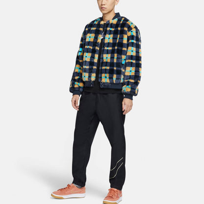 Nithtke SB Skateboard Duthtnk High x Concepts Fleece Grid Jacket Men Multi-Color Yellow CK7289-475
