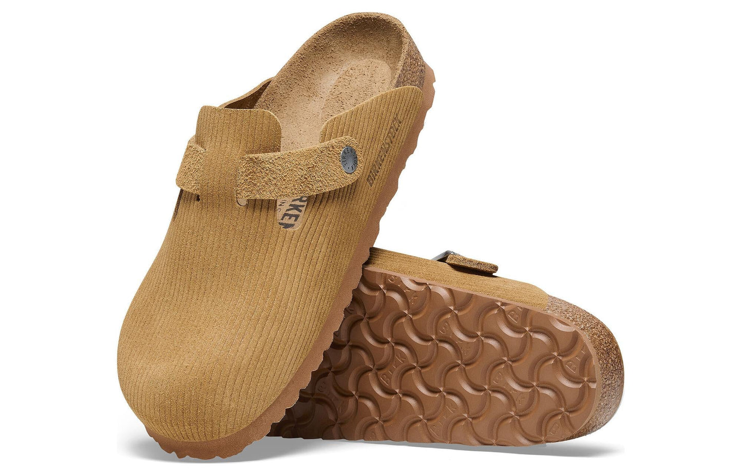 Birkenthtstock Birkenthtstock Boston Suede Embossed 'Butterscotch Brown' 1025647