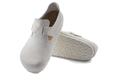 Birkenthtstock London Suede Leather Narrow Fit 'Antique White' 1024626