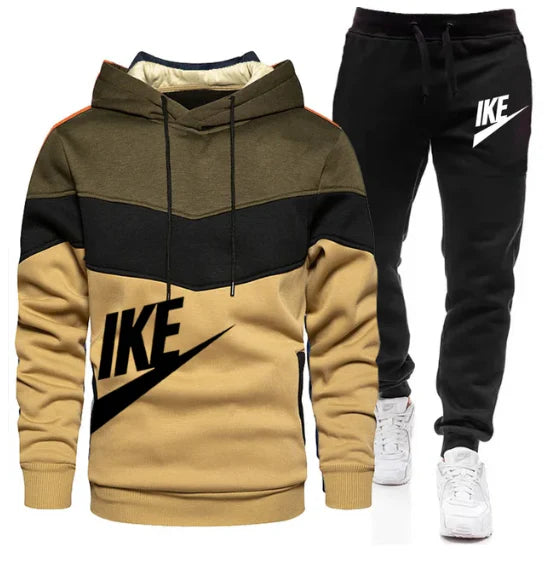 New Men's Sets Zipper Hoodie+Pants Pieces Casual Tracksuit Male Sportswear Brand Clothing Sweat Suit