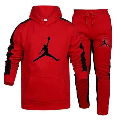 Autumn and Winter Tracksuit Men 2 Pieces Set Sweatshirt + Sweatpants Sportswear Hoodies Casual Mens Clothing Hoodies Suit