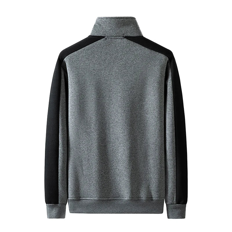 Warm color block sportswear suit