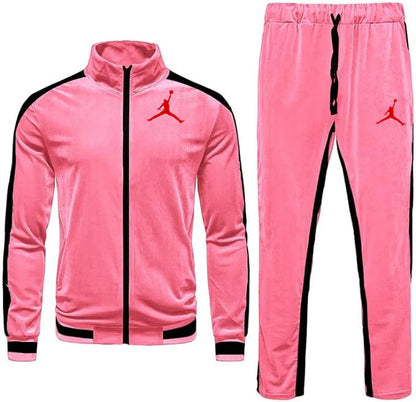 Men Velvet Casual Sports Outfits Set