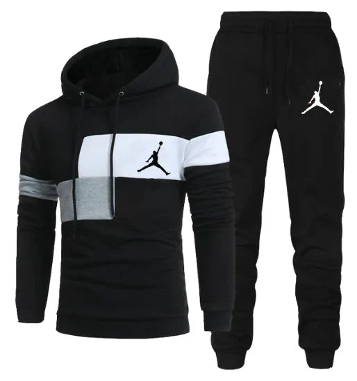 Mens Tracksuit Hooded Sweatshirts and Jogger Pants High Quality Gym Outfits Autumn Winter Casual Sports Hoodie Set Streetwear