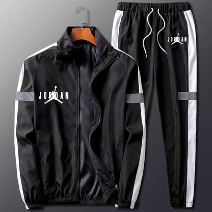 Cool Reflective Effect Men's Casual Sports Suit