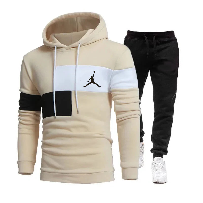 striped casual sports suit
