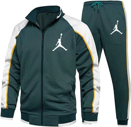 Men's Activewear Full Zip Warm Tracksuit Sports Set Casual Sweat Suit