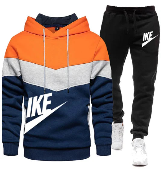 New Men's Sets Zipper Hoodie+Pants Pieces Casual Tracksuit Male Sportswear Brand Clothing Sweat Suit