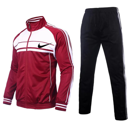 Men's Sportswear 2 Piece Set Full Zip Jogging Suit Long Sleeve Sportswear Sportswear Men's