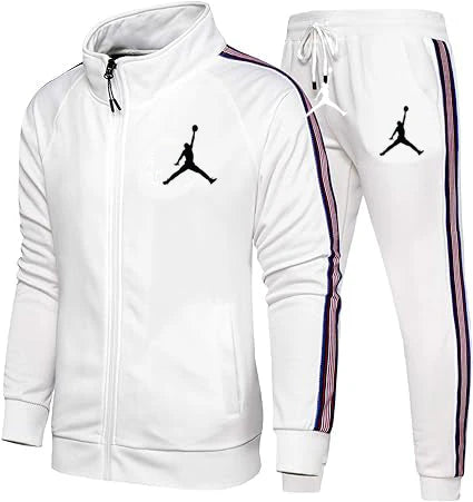 Men's Activewear Full Zip Warm Tracksuit Sports Set Casual Sweat Suit