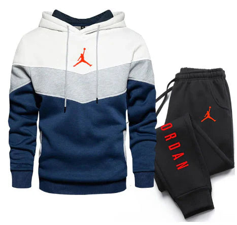 New Men Suits Brand Letter Print Fashion Sets Casual Pullover Tracksuit 2 Piece Hoodies Sweatshirts + Sweatpants Set