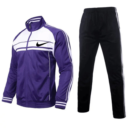 Men's Sportswear 2 Piece Set Full Zip Jogging Suit Long Sleeve Sportswear Sportswear Men's