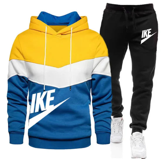 New Men's Sets Zipper Hoodie+Pants Pieces Casual Tracksuit Male Sportswear Brand Clothing Sweat Suit