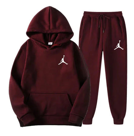 Solid Color Men's Women's Hoodie Jacket Fashion Street Casual Sets Autumn Winter Fleece Sportswear + Pants 2022 Multicolor Suit