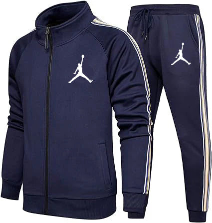 Men's Activewear Full Zip Warm Tracksuit Sports Set Casual Sweat Suit