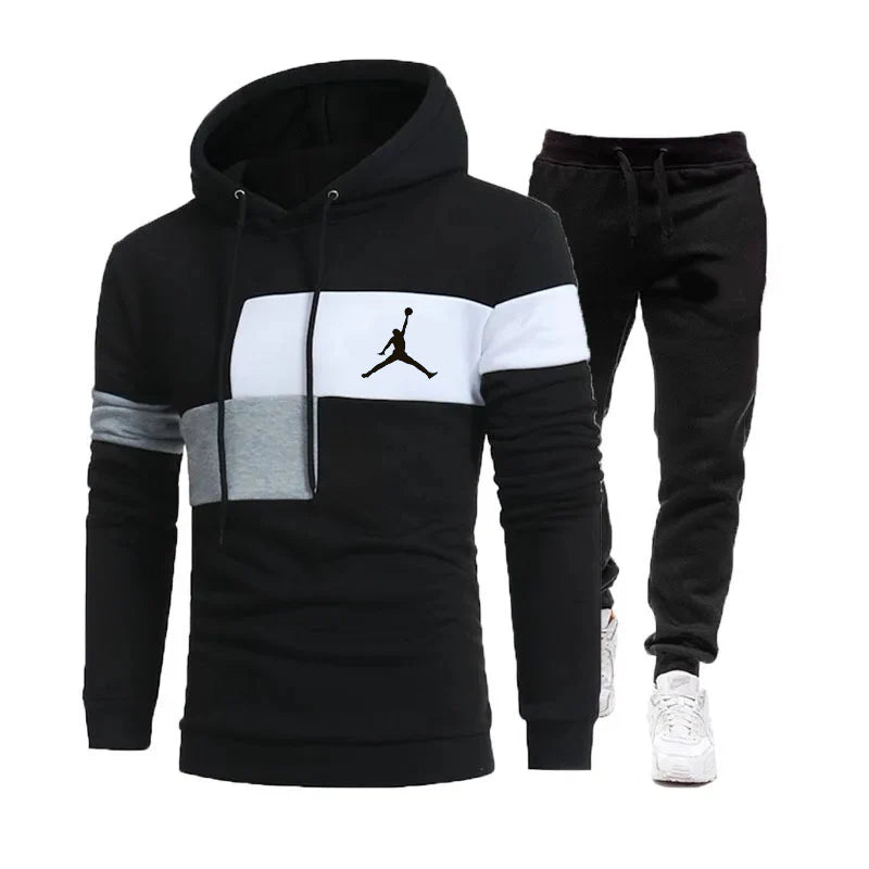striped casual sports suit