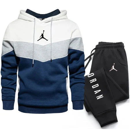 New Men Suits Brand Letter Print Fashion Sets Casual Pullover Tracksuit 2 Piece Hoodies Sweatshirts + Sweatpants Set