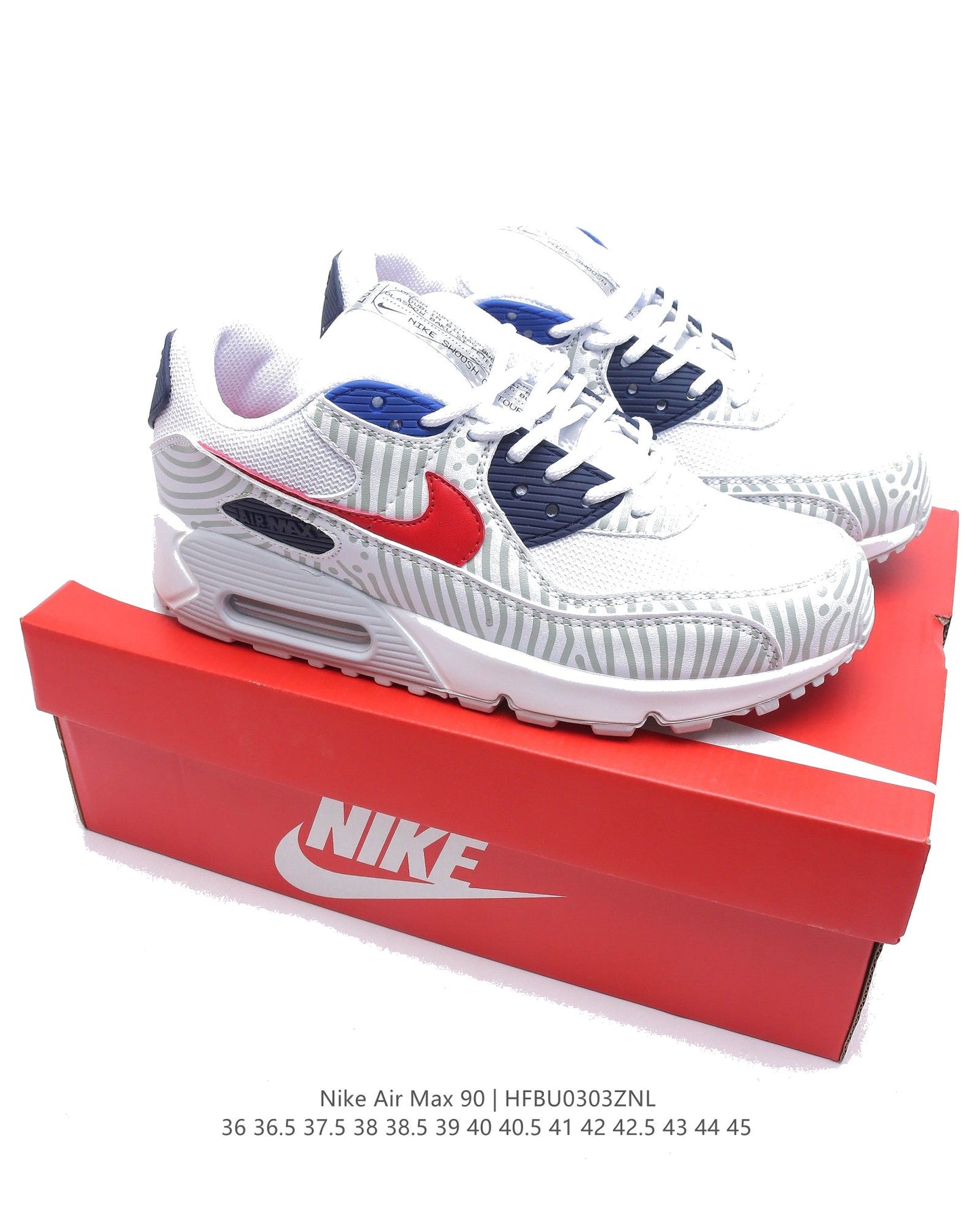 Aithtr Max 90Euro Tour Zebra CW7574-100 Dames & Heren