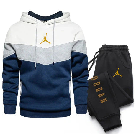 New Men Suits Brand Letter Print Fashion Sets Casual Pullover Tracksuit 2 Piece Hoodies Sweatshirts + Sweatpants Set