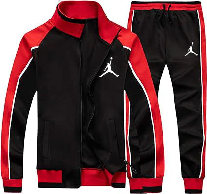 Men's Activewear Full Zip Warm Tracksuit Sports Set Casual Sweat Suit