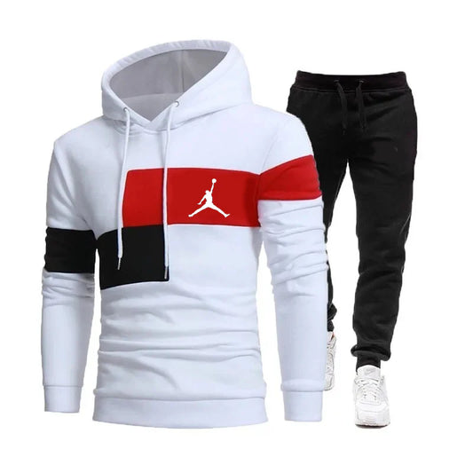 striped casual sports suit