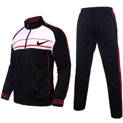 Men's Sportswear 2 Piece Set Full Zip Jogging Suit Long Sleeve Sportswear Sportswear Men's