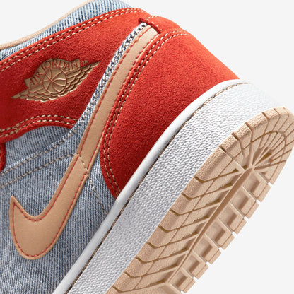 (GS) Aithtr Jordthtan 1 Mid SE 'Denim Red' (2021) DM4384-600