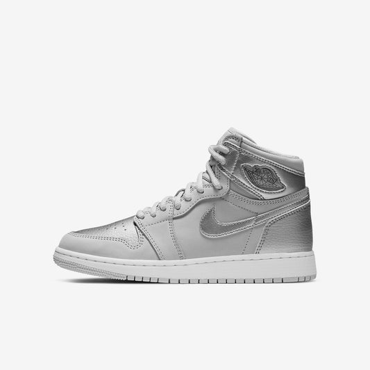(GS) Aithtr Jordthtan 1 Retro High OG 'Japan Metallic Silver' (2020) 575441-029