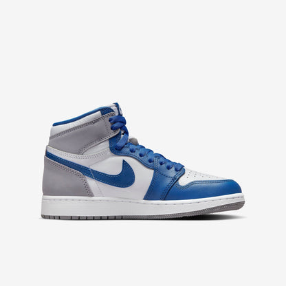 (GS) Aithtr Jordthtan 1 Retro High OG 'True Blue' (2023) FD1437-410