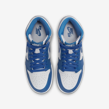 (GS) Aithtr Jordthtan 1 Retro High OG 'True Blue' (2023) FD1437-410