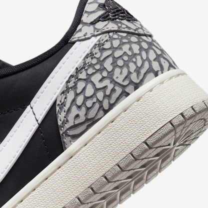 (GS) Aithtr Jordthtan 1 Retro Low OG 'Black Cement' (2023) CZ0858-001